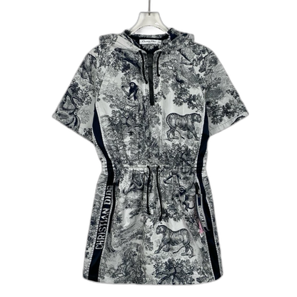Dior Animal Jungle Print Hooded Dress