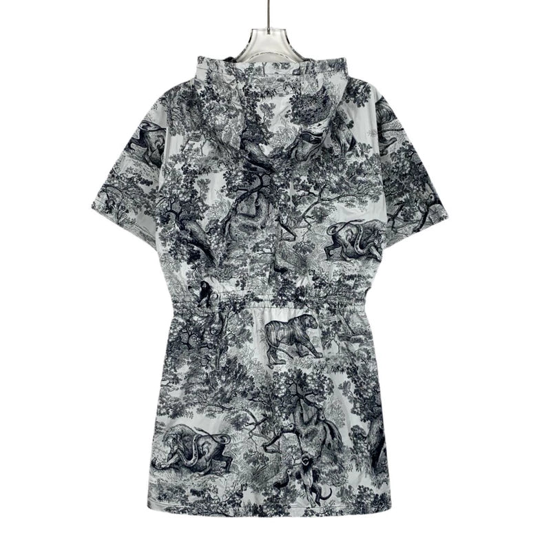 Dior Animal Jungle Print Hooded Dress