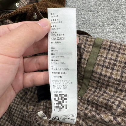 Celine Corduroy Military Shirt Green-zp