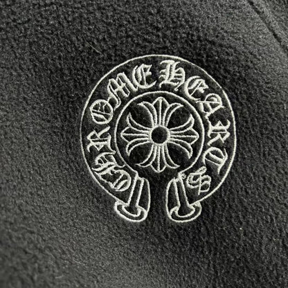 Chrome Hearts Black Pocket Hoodie with Drawstring