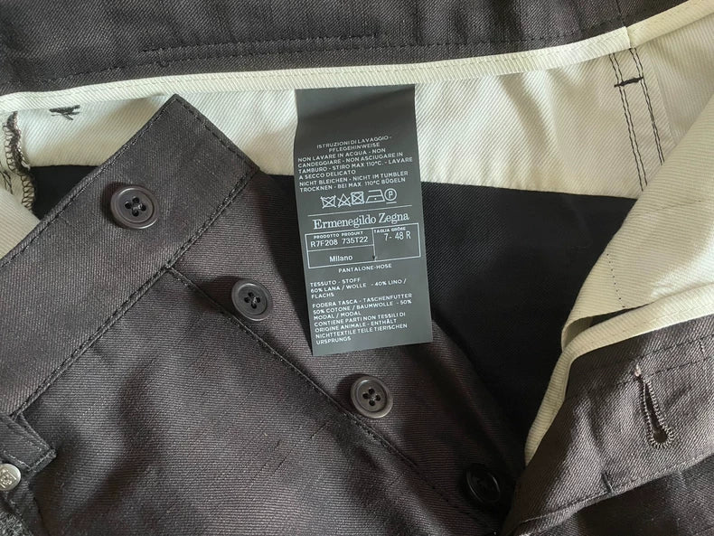 Ermenegildo Zegna Wool-Linen Casual Pants-yf