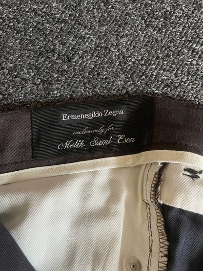 Ermenegildo Zegna Wool-Linen Casual Pants-yf