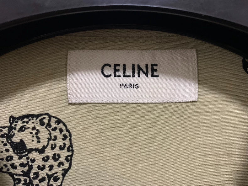 Celine Tiger Print Short Sleeve Shirt