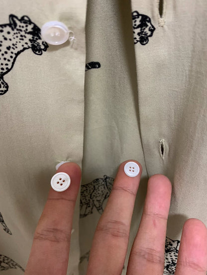 Celine Tiger Print Short Sleeve Shirt