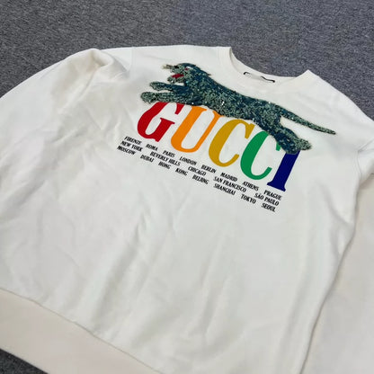 Gucci Logo Sequined Pullover Sweatshirt
