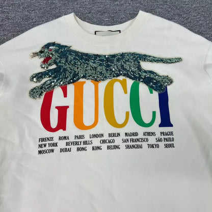 Gucci Logo Sequined Pullover Sweatshirt