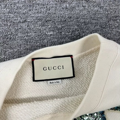 Gucci Logo Sequined Pullover Sweatshirt