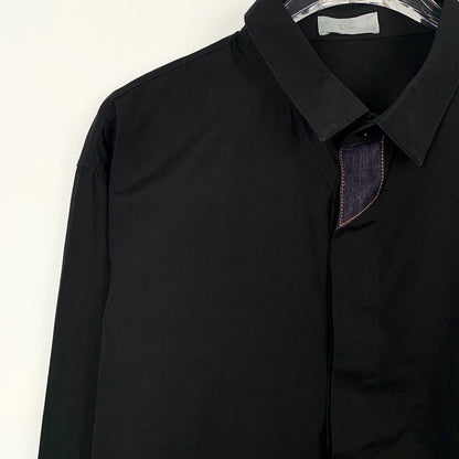 Black Cotton Long Sleeve Shirt by Dior