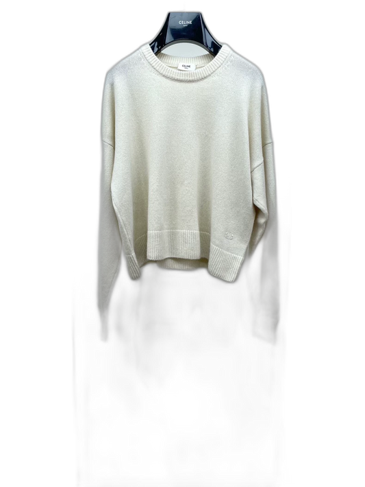 Celine White Knit Sweater