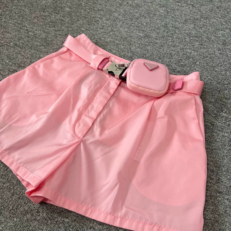 Prada Triangle Logo Pink Shorts