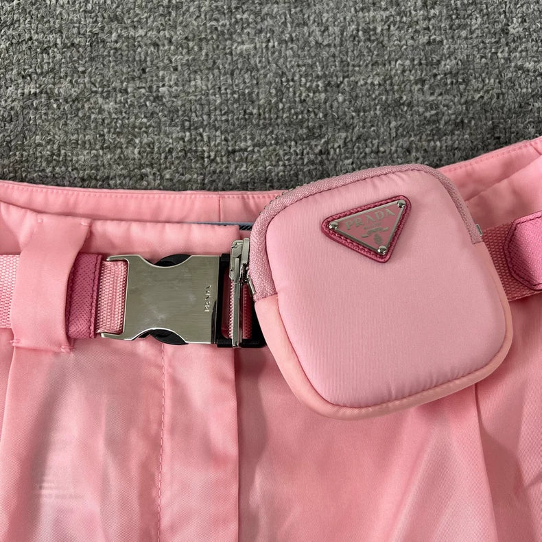 Prada Triangle Logo Pink Shorts