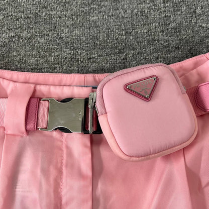 Prada Triangle Logo Pink Shorts