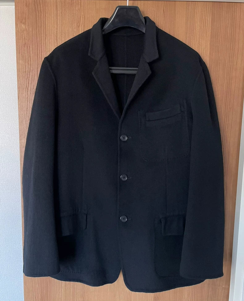 90s Yohji Yamamoto Black Wool Jacket
