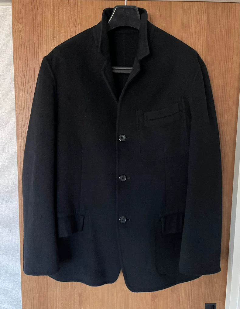 90s Yohji Yamamoto Black Wool Jacket