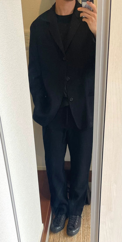 90s Yohji Yamamoto Black Wool Jacket