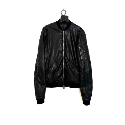 Chrome Hearts Black Leather MA1 Jacket