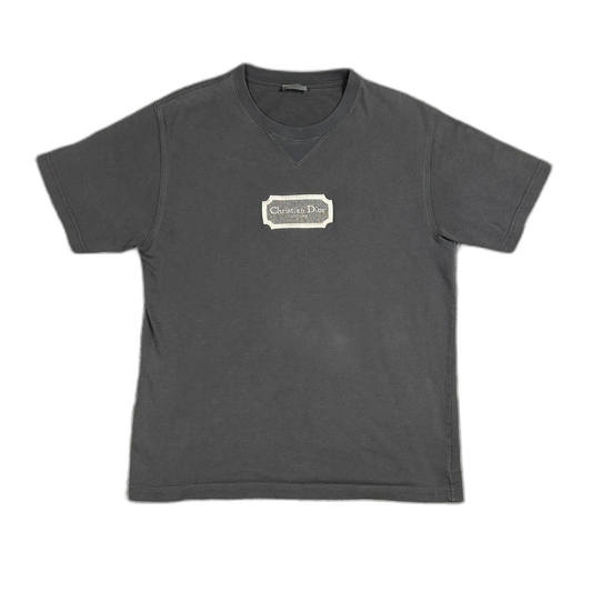 Dior 2025 Embroidered Washed Gray T-shirt