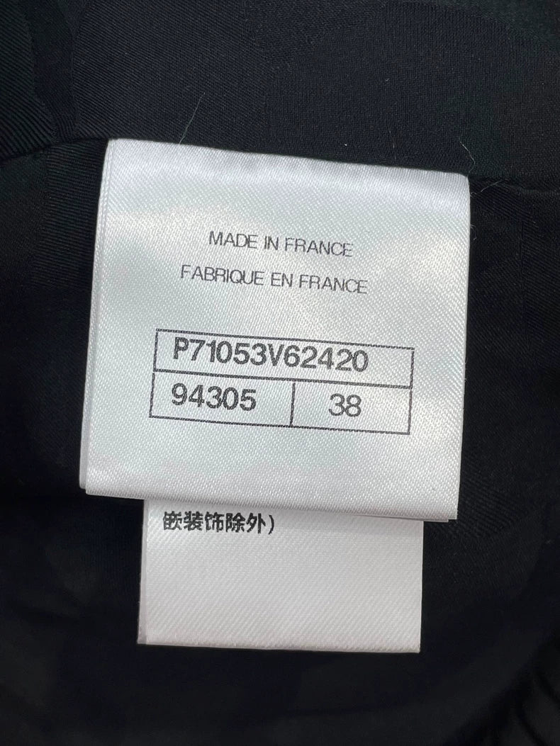 Black Ruffled Velvet Jacket by Chanel