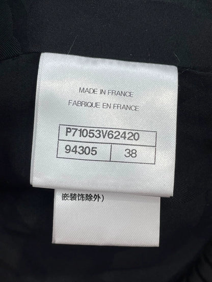 Black Ruffled Velvet Jacket by Chanel