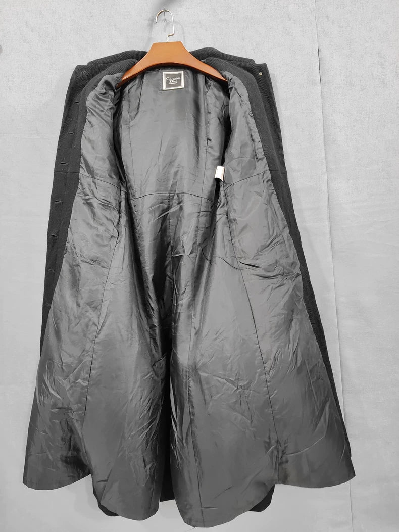 Dior Long Black Wool Coat for Women