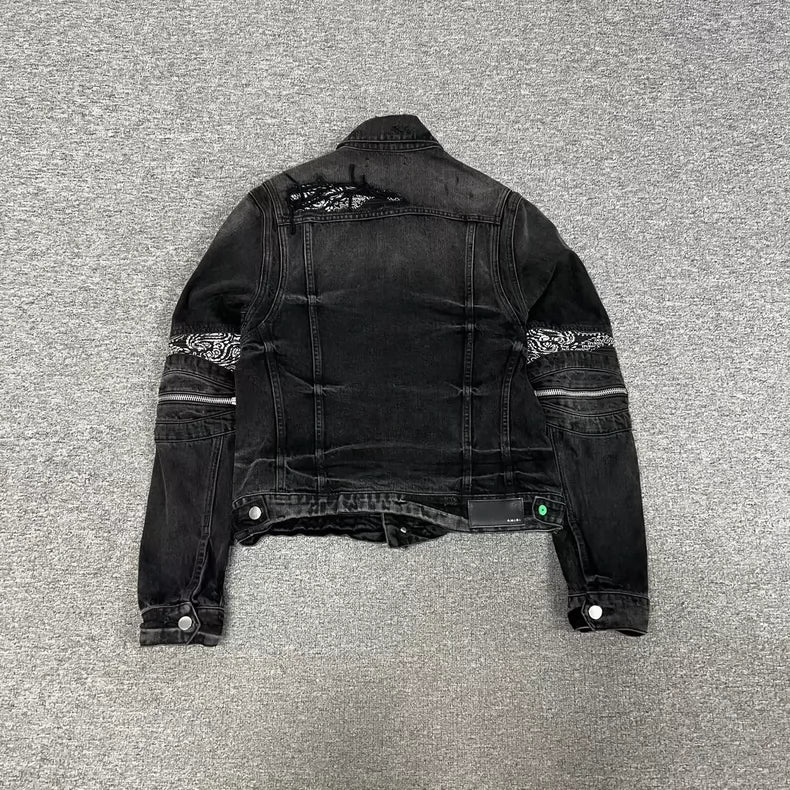 Amiri Mx2 Floral Denim Jacket Size S