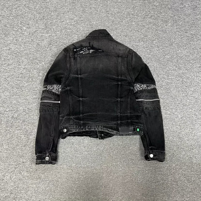 Amiri Mx2 Floral Denim Jacket Size S