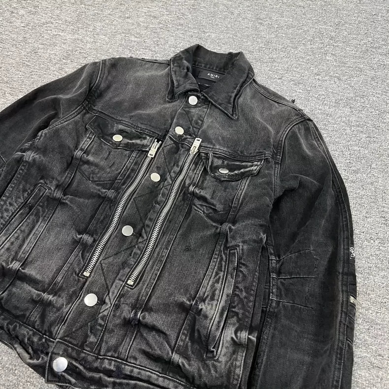 Amiri Mx2 Floral Denim Jacket Size S