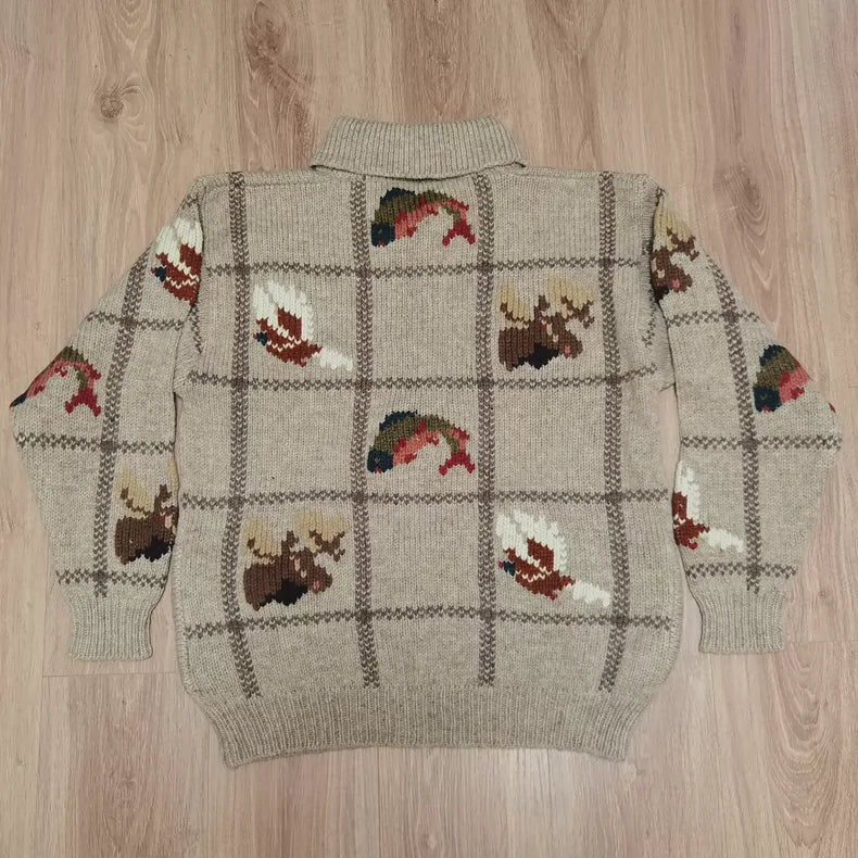 90s LL Bean Half-Zip Sweater