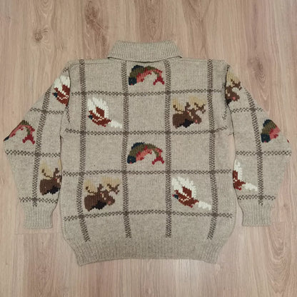 90s LL Bean Half-Zip Sweater