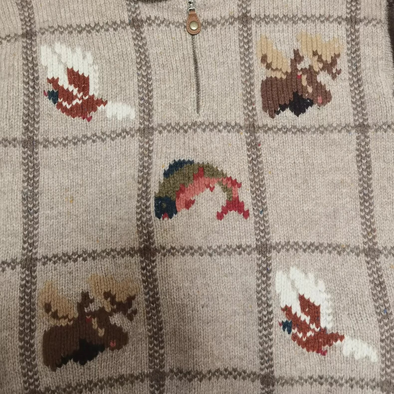 90s LL Bean Half-Zip Sweater