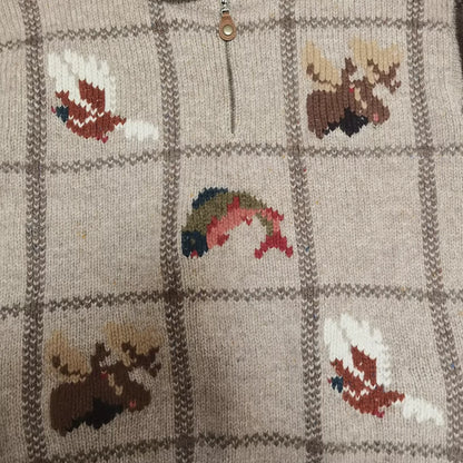 90s LL Bean Half-Zip Sweater