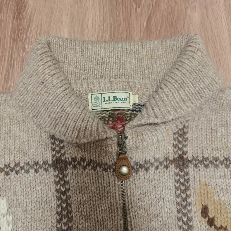 90s LL Bean Half-Zip Sweater