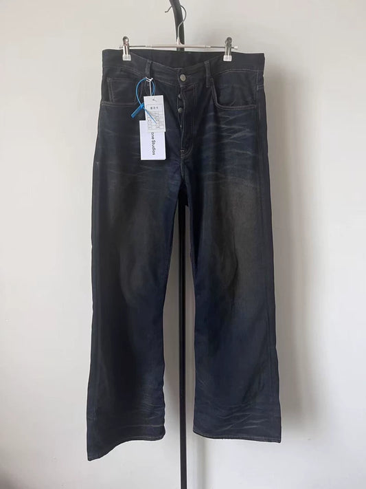 Acne Studios Baggy Logo Patch Jeans-yf