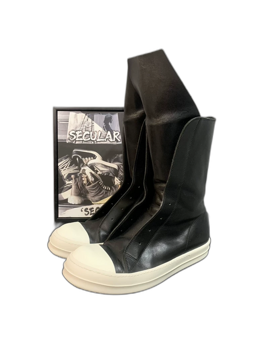 Rick Owens Classic Black High-Top Boots-yf