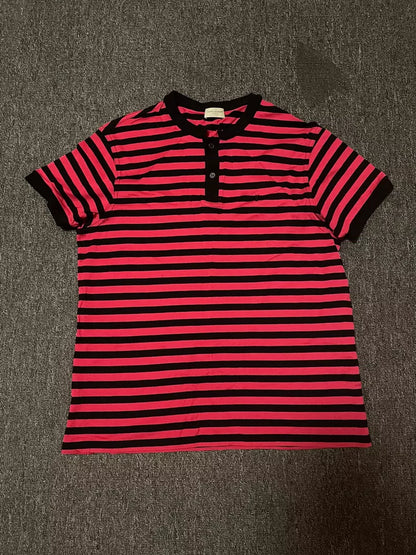 Saint Laurent Striped Short Sleeve T-Shirt-yf