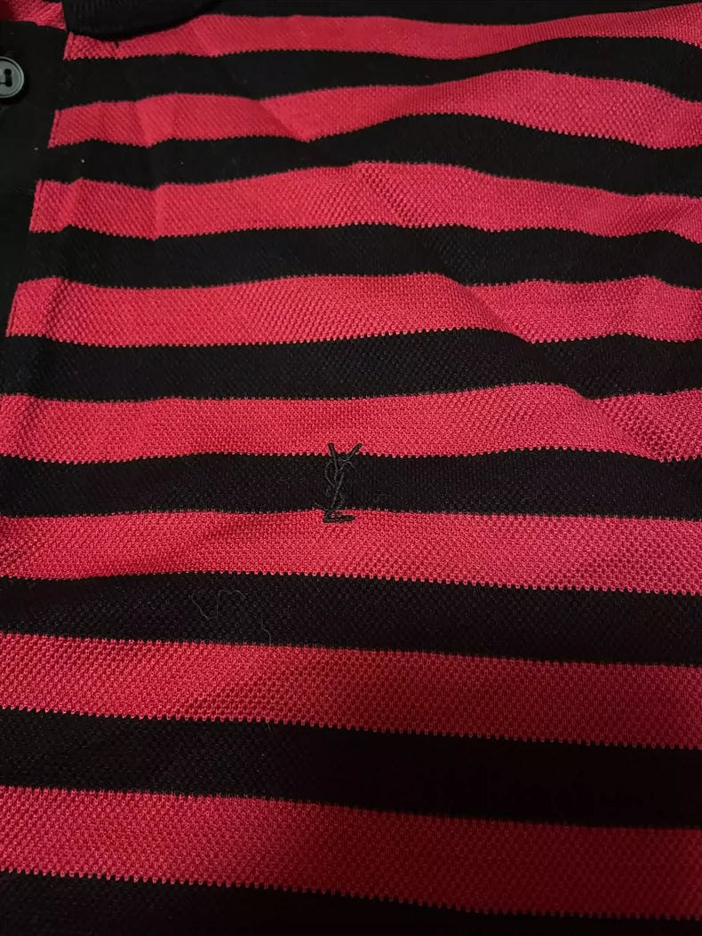 Saint Laurent Striped Short Sleeve T-Shirt-yf