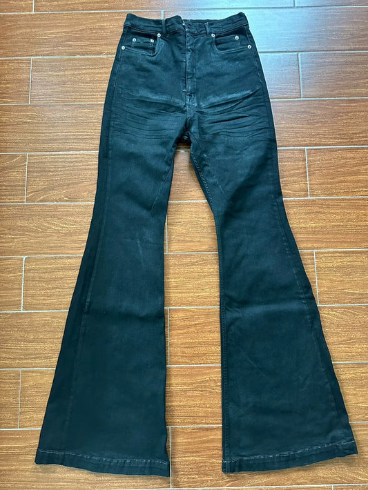 Rick Owens Drkshdw Black Flared Denim Pants