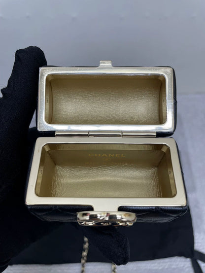 Chanel Black Mini Lipstick Chain Bag