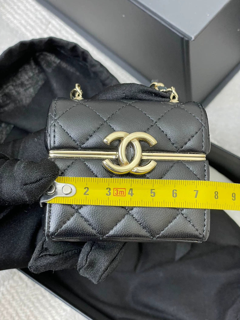 Chanel Black Mini Lipstick Chain Bag