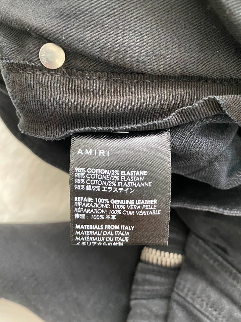 Amiri Black MX2 Stitch Denim Pants