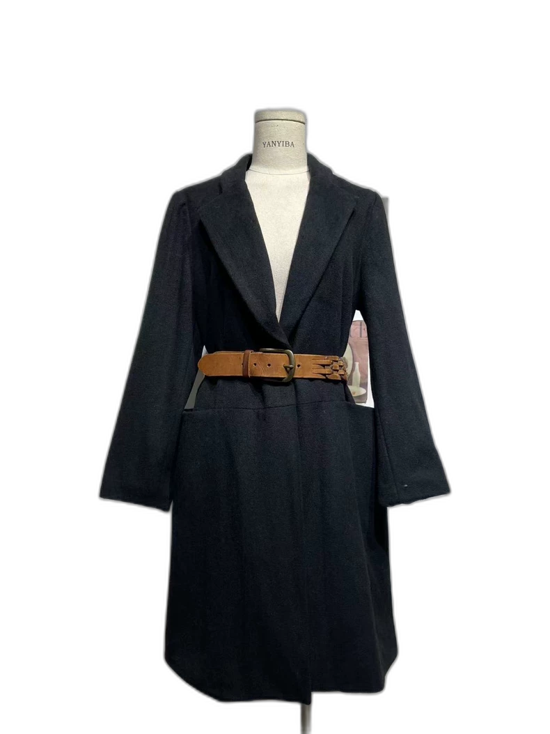 Black Wool Long Coat by Yohji Yamamoto