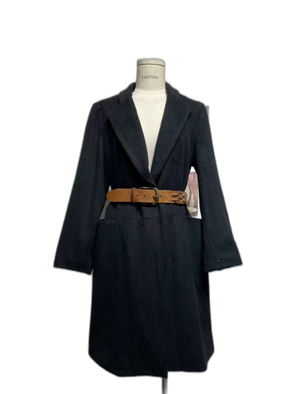 Black Wool Long Coat by Yohji Yamamoto