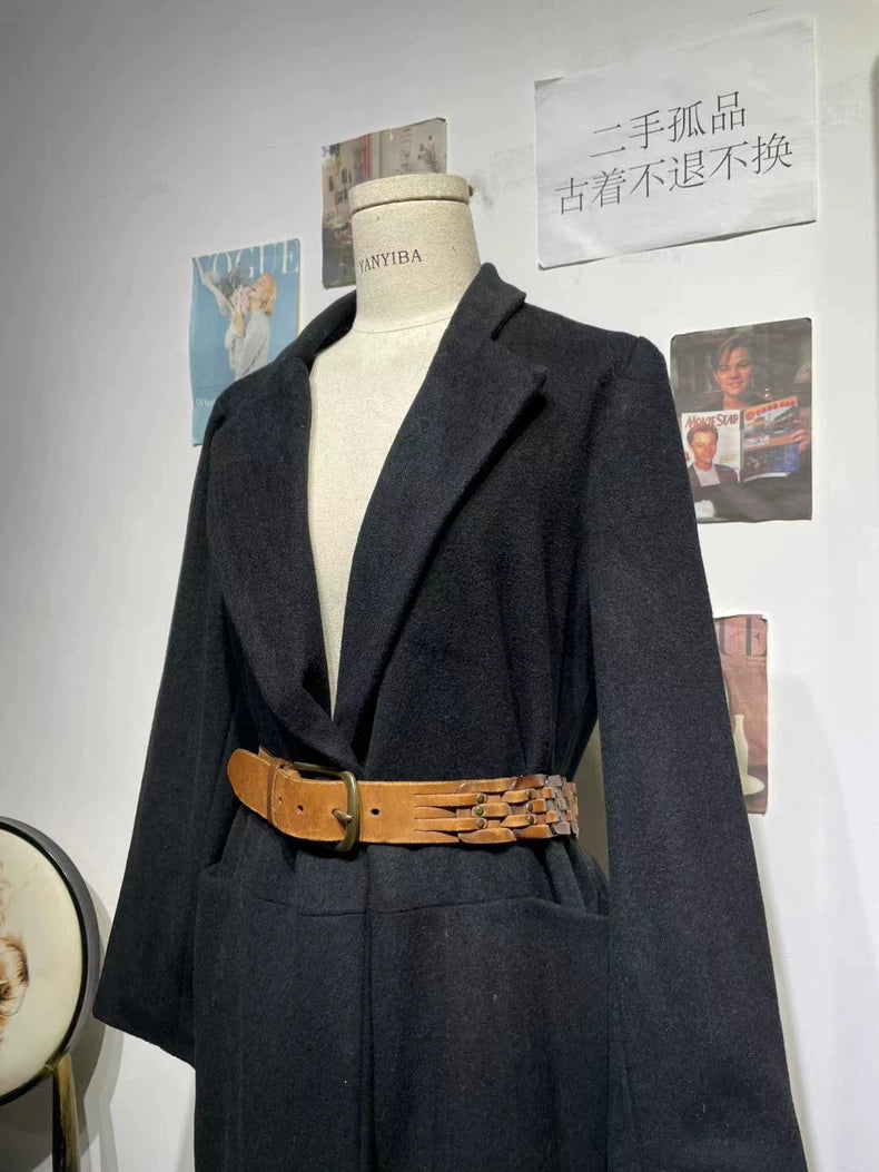 Black Wool Long Coat by Yohji Yamamoto