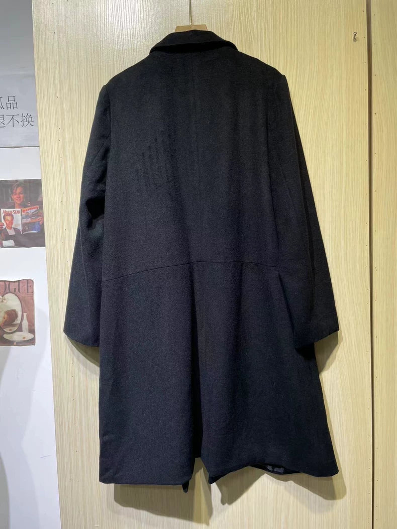 Black Wool Long Coat by Yohji Yamamoto