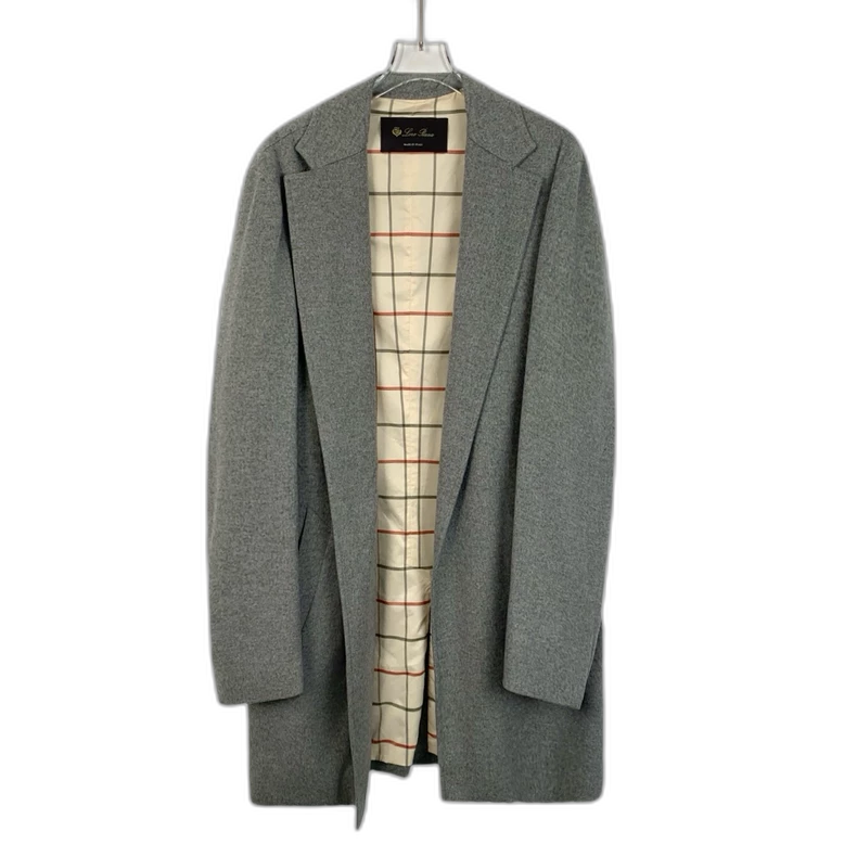 Gray Cashmere Long Sleeve Blazer Jacket