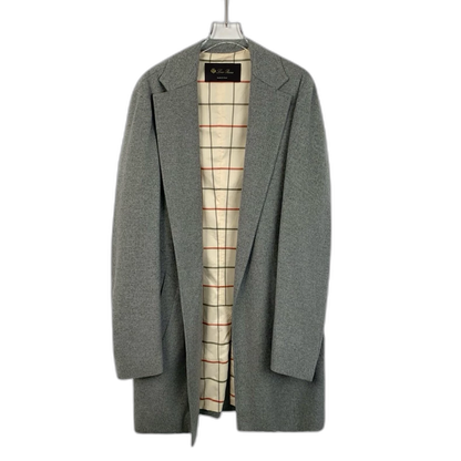 Gray Cashmere Long Sleeve Blazer Jacket