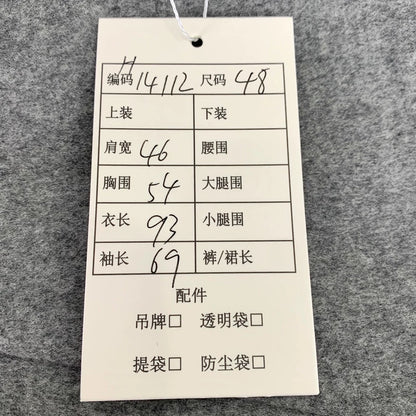 Gray Cashmere Long Sleeve Blazer Jacket