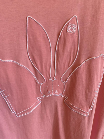 Loewe Cartoon Rabbit Print Short-Sleeve T-Shirt-yf