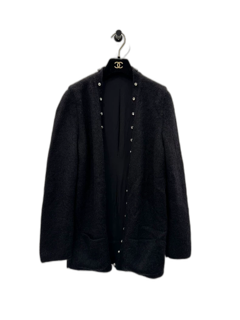 Black Mohair Cardigan from Saint Laurent