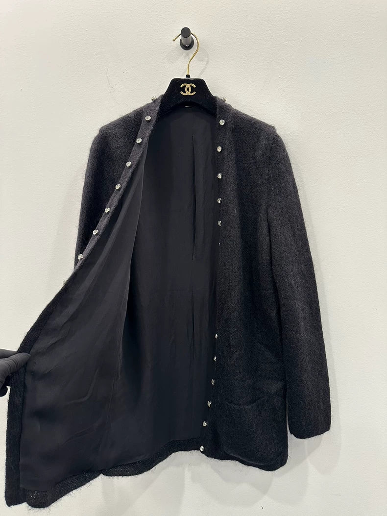 Black Mohair Cardigan from Saint Laurent